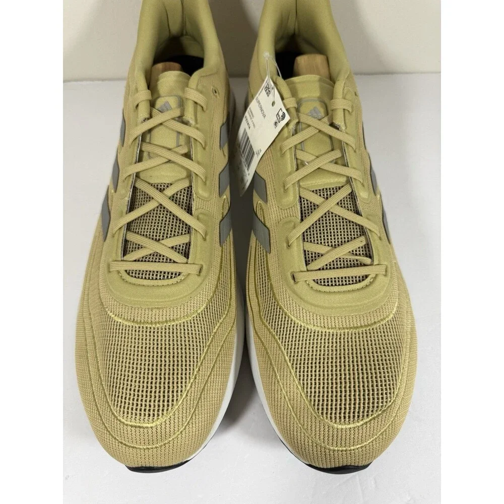 Size 16-Men’s adidas Supernova Running Shoes Gold White Running Shoes FX7414 NEW